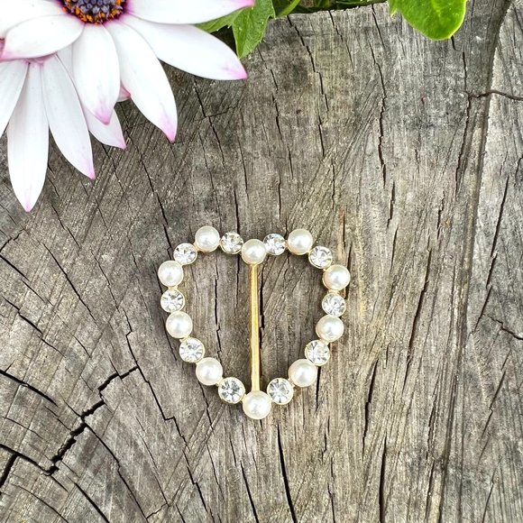 Rhinestone Shawl Buckle Silk Scarf Ring Brooch Scarf Clip - Picture 1 of 2